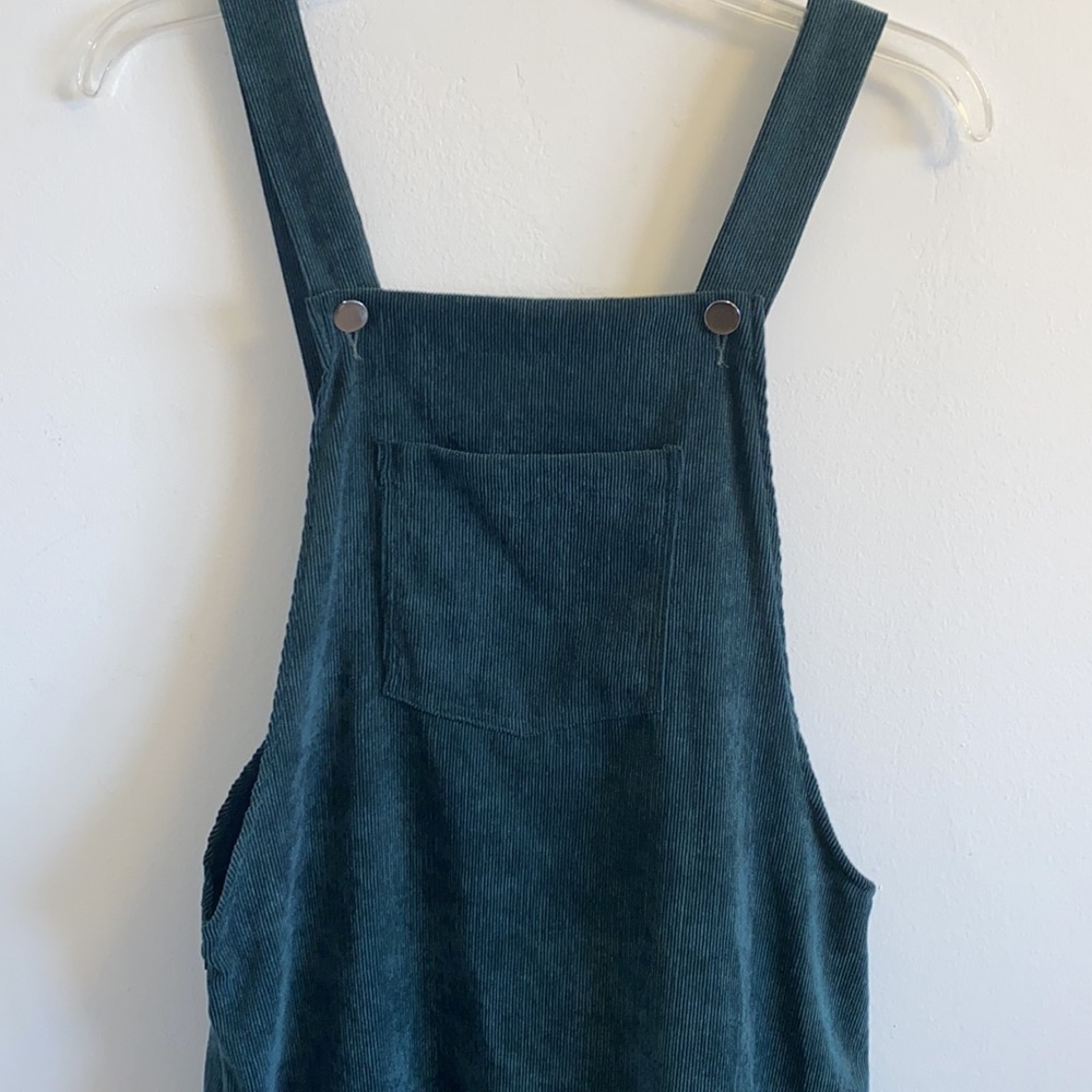 Green Corduroy Overall Dress. XS - Picture 3 of 11